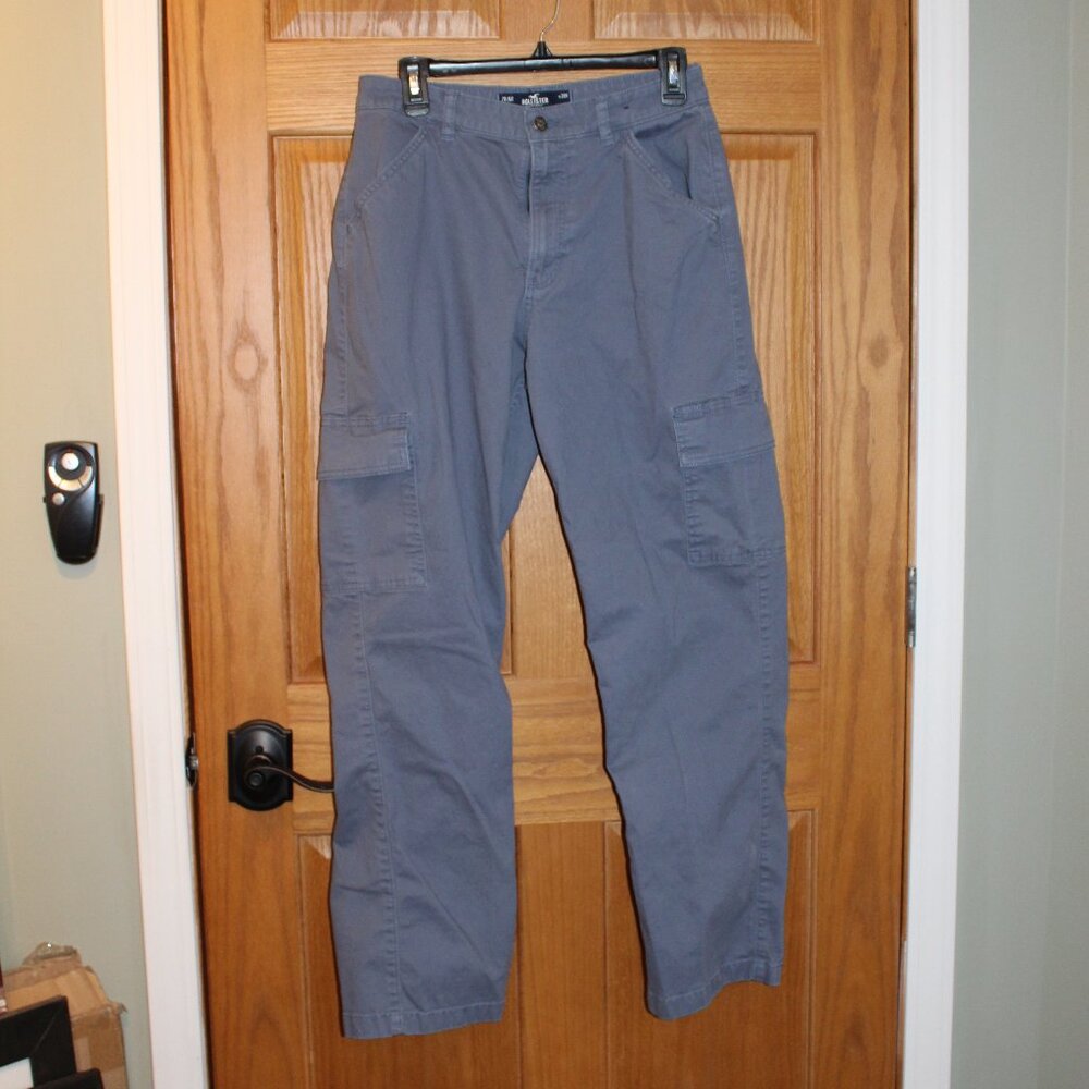 Hollister Blue Ultra High-Rise Cargo Dad Pant - 7R/6R W28R